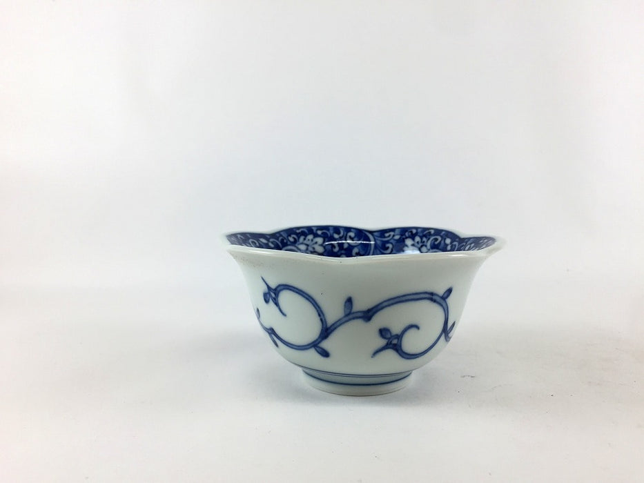 渕草花唐草文　六方花小付　9cm　波佐見焼(j.R)