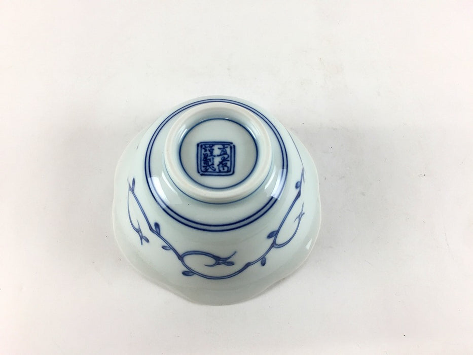 渕草花唐草文　六方花小付　9cm　波佐見焼(j.R)