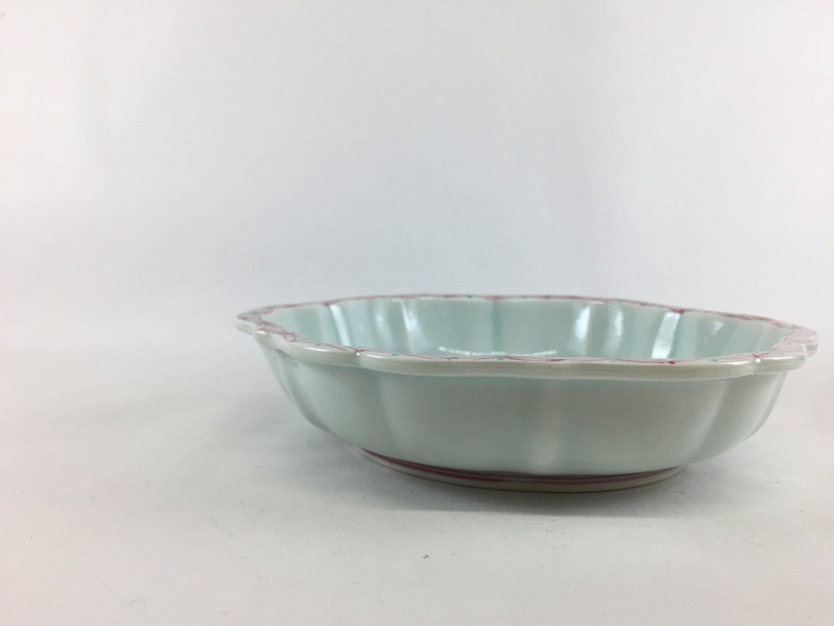 【SALE】釉リ江七宝桔梗渕ツバ付向付 親　17.5cm　有田焼【訳あり】