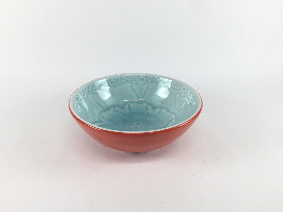 【SALE】赤巻内青磁花彫　10cmトンスイ　10cm　有田焼【訳あり】
