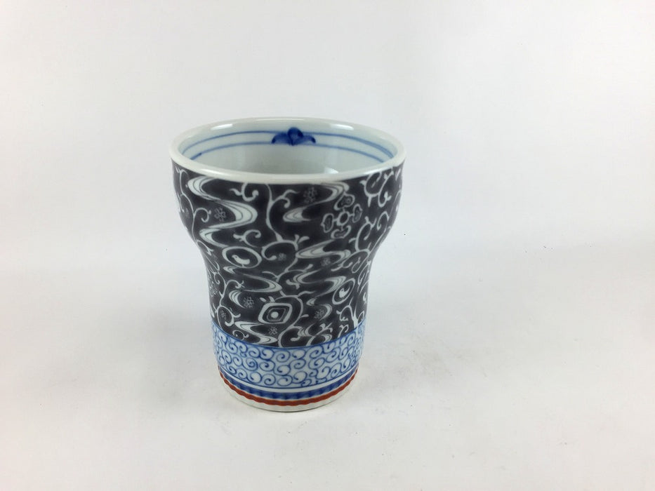 【SALE】古代唐草(青)焼酎コップ　260cc　波佐見焼【訳あり】