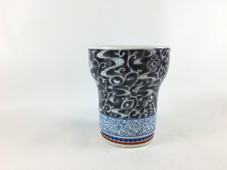 【SALE】古代唐草(青)焼酎コップ　260cc　波佐見焼【訳あり】