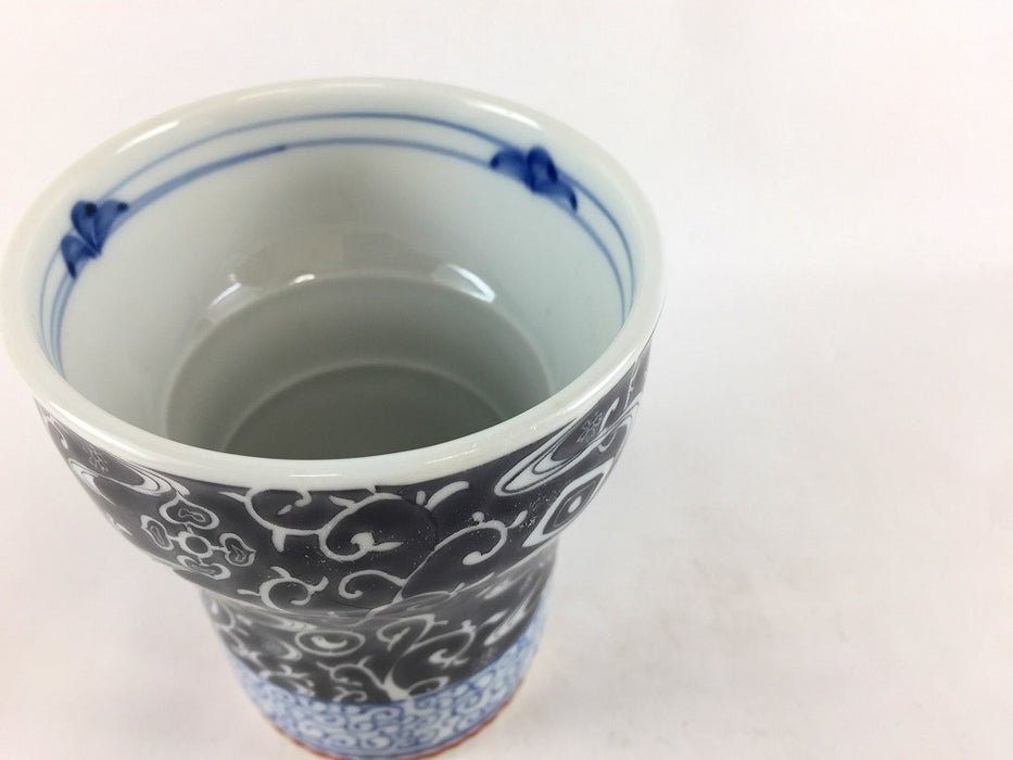 【SALE】古代唐草(青)焼酎コップ　260cc　波佐見焼【訳あり】