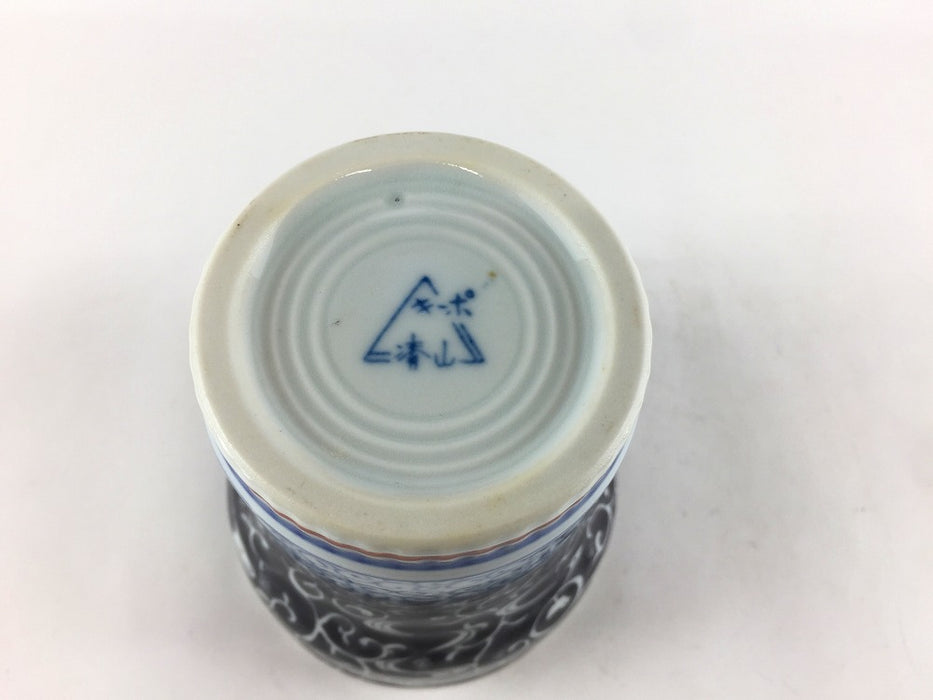 【SALE】古代唐草(青)焼酎コップ　260cc　波佐見焼【訳あり】