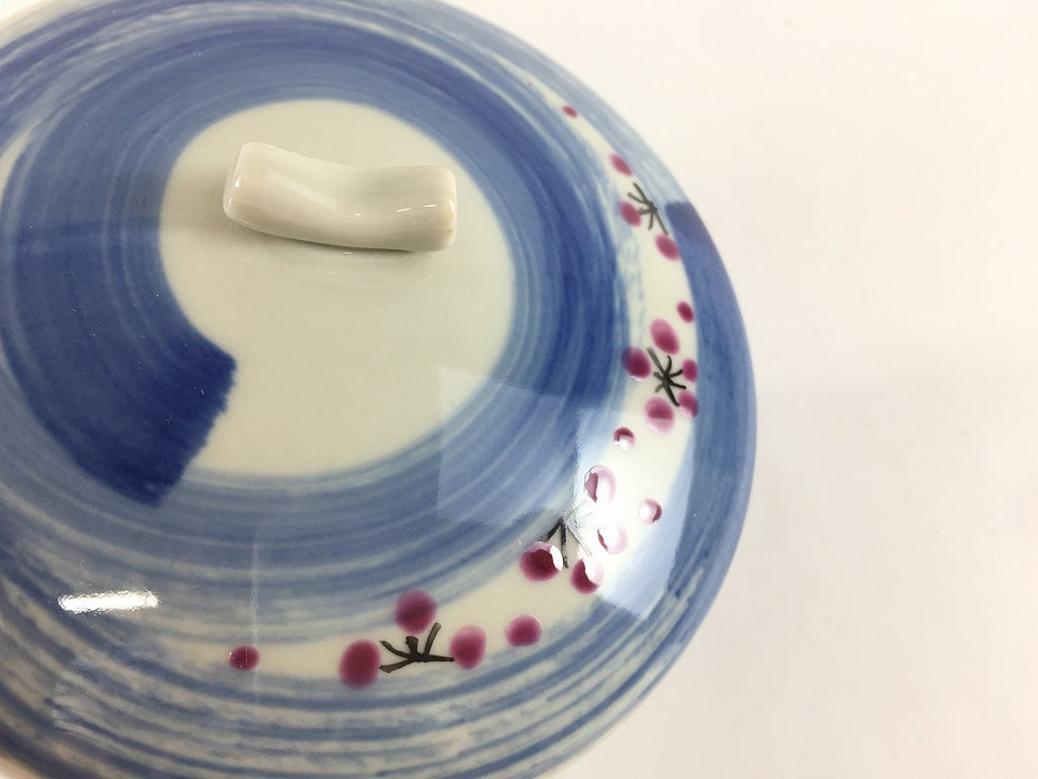 【SALE】呉須刷毛赤梅4寸飯器　8cm　有田焼【訳あり】