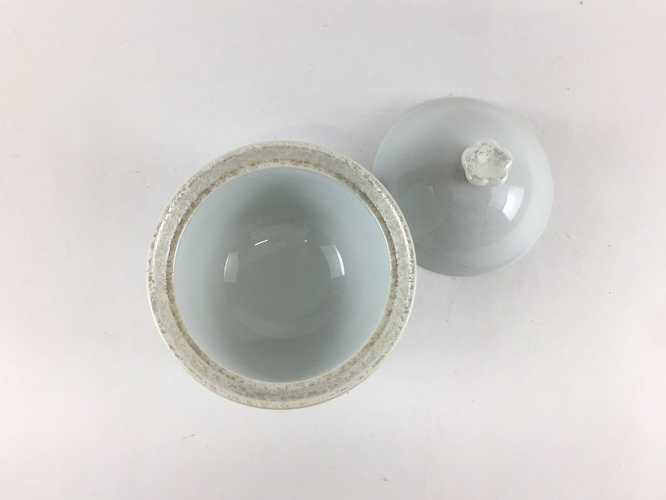 【SALE】白パール花蒸し碗　9cm　有田焼【訳あり】