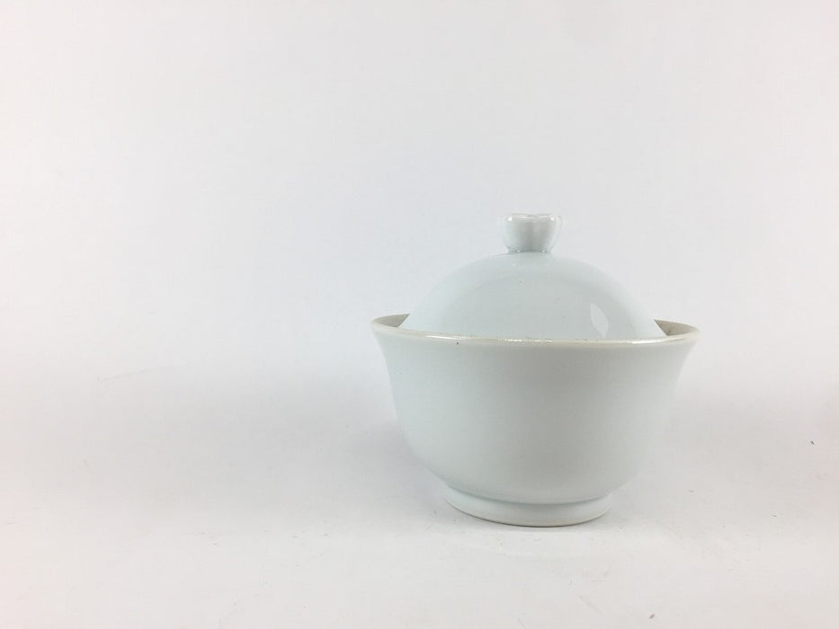 【SALE】白パール花蒸し碗　9cm　有田焼【訳あり】