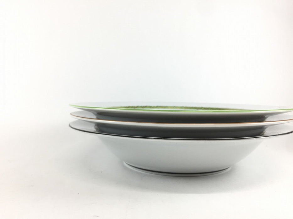 【SALE】リム21cm浅鉢　金彩(緑/黒/金)　肥前有田焼【訳あり】