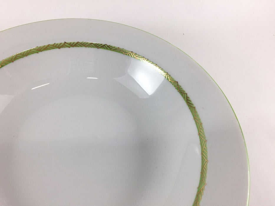 【SALE】リム21cm浅鉢　金彩(緑/黒/金)　肥前有田焼【訳あり】