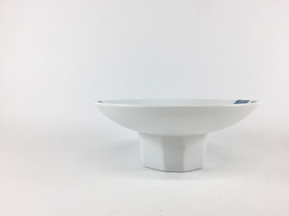 【SALE】14cm高台皿　藍銀刷毛　有田焼【訳あり】