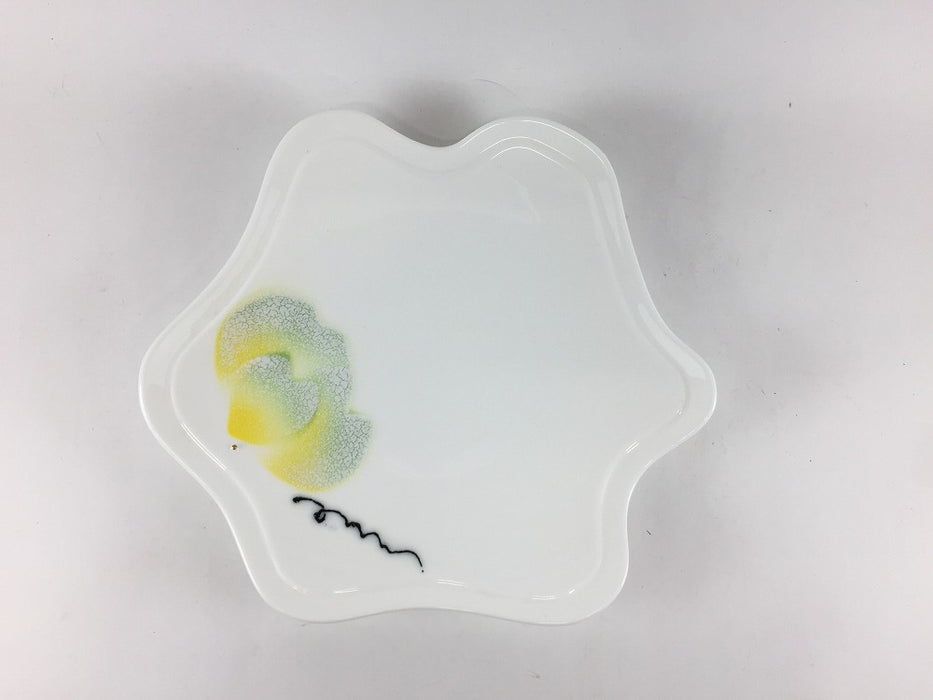 【SALE】星型フルーツ皿　ピーチ(若草)　18.5cm　有田焼【訳あり】