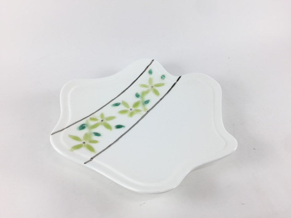 【SALE】星型フルーツ皿　ヒワモス唐草帯　18.5cm　有田焼【訳あり】