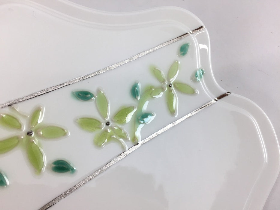 【SALE】星型フルーツ皿　ヒワモス唐草帯　18.5cm　有田焼【訳あり】