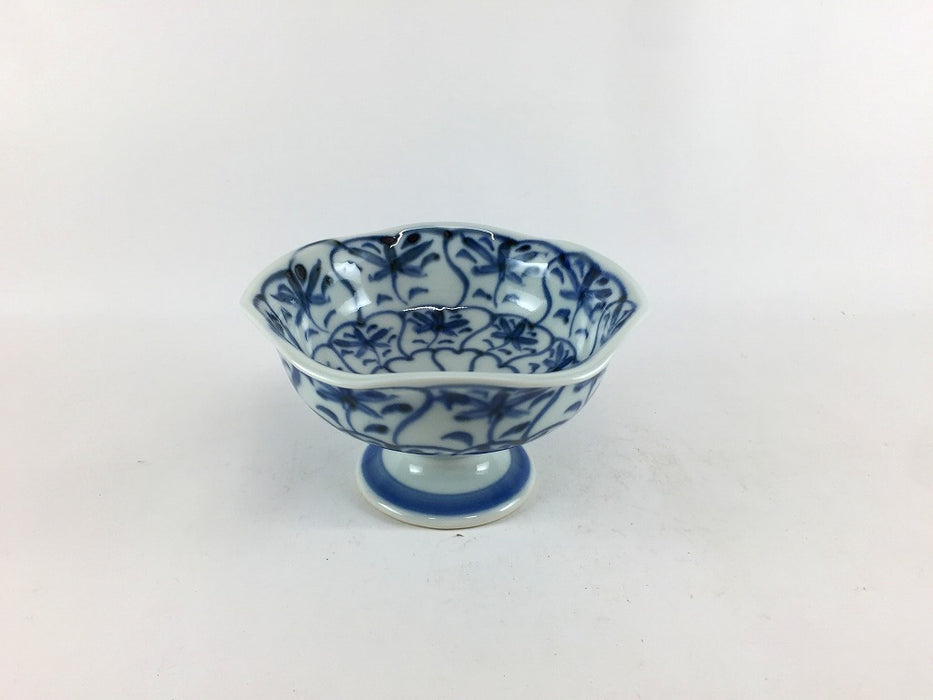 【SALE】花格子押花高台中付　12cm　波佐見焼【訳あり】