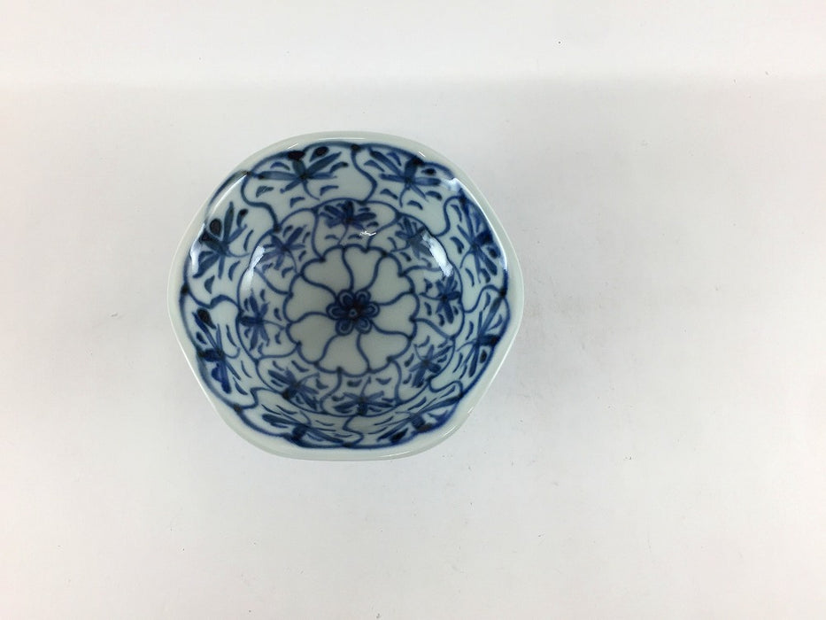 【SALE】花格子押花高台中付　12cm　波佐見焼【訳あり】