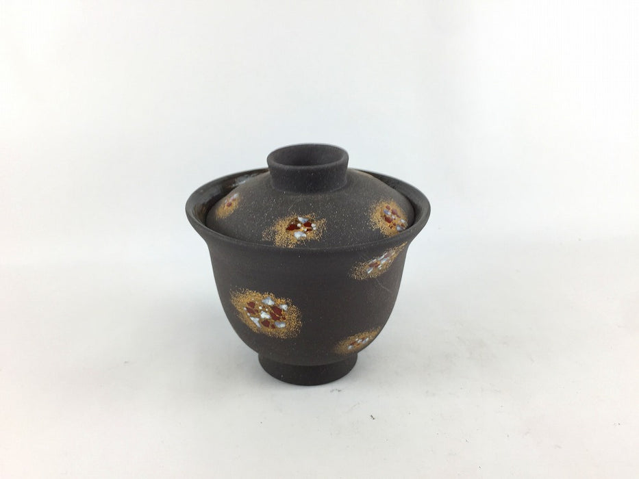 【SALE】黒)錦紅白梅小吸物　10cm　有田焼【訳あり】