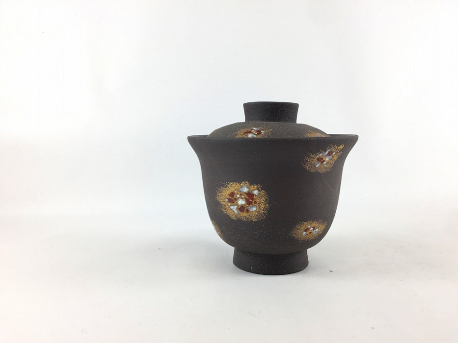 【SALE】黒)錦紅白梅小吸物　10cm　有田焼【訳あり】