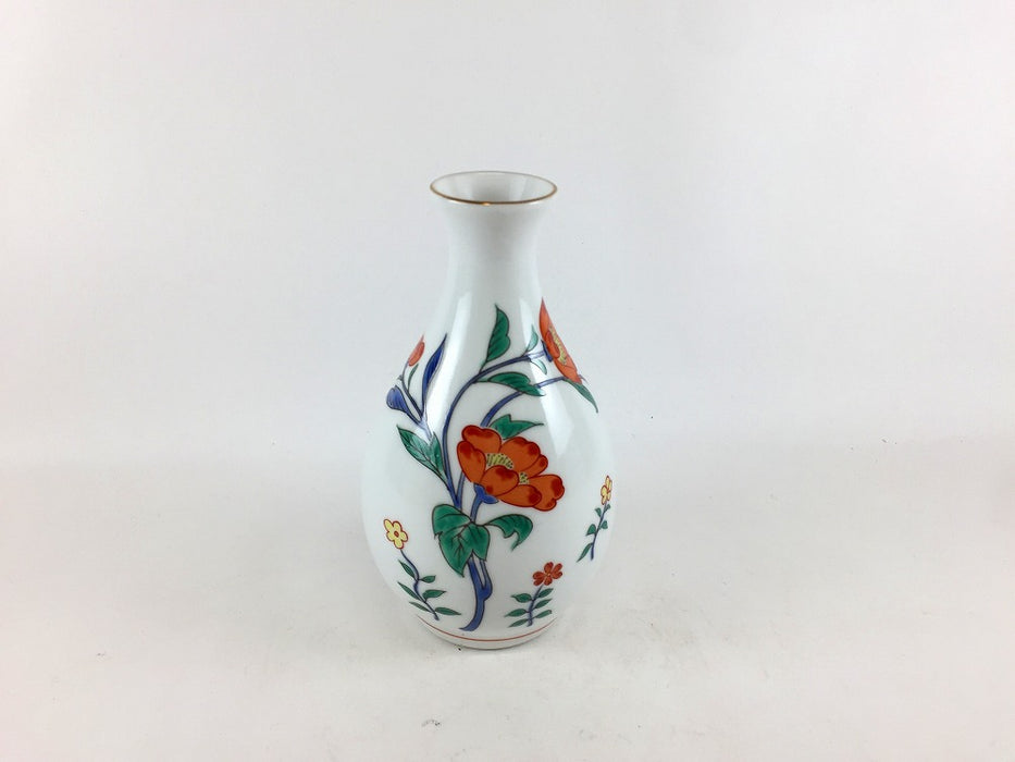 【SALE】丸徳利　柿右衛門調花絵　有田焼【訳あり】