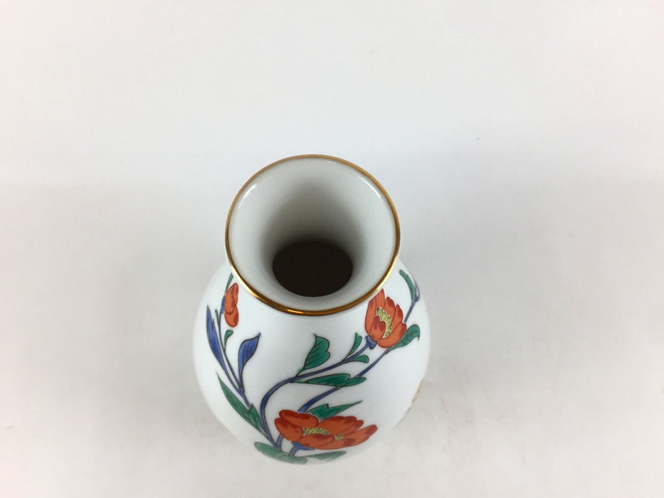 【SALE】丸徳利　柿右衛門調花絵　有田焼【訳あり】
