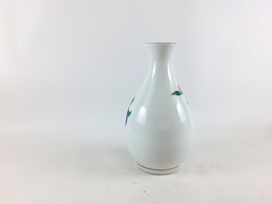 【SALE】丸徳利　柿右衛門調花絵　有田焼【訳あり】