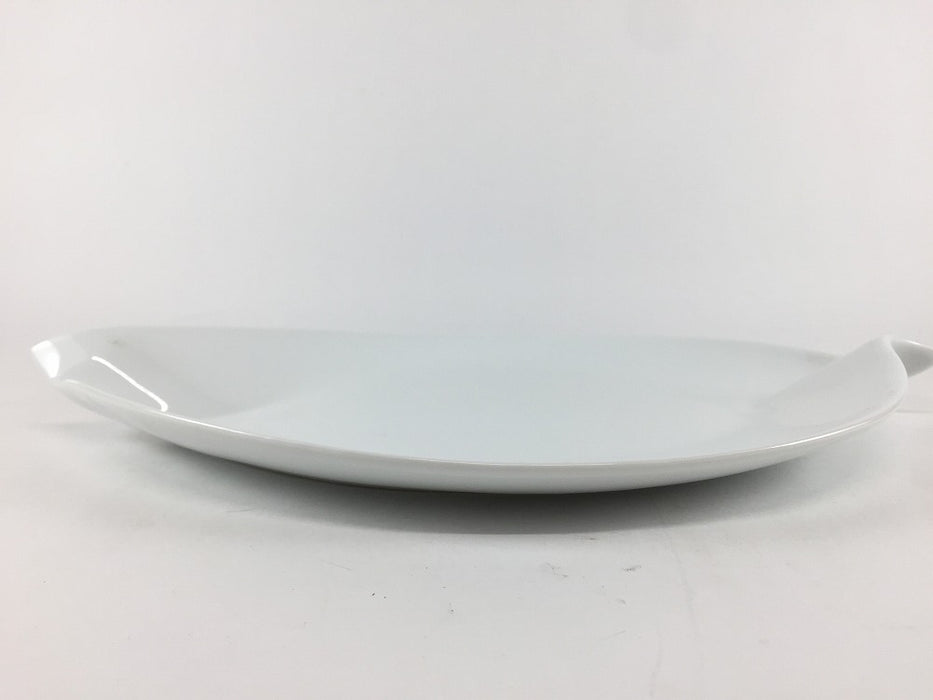 【SALE】リーフ皿　白磁　29.5cm　有田焼【訳あり】