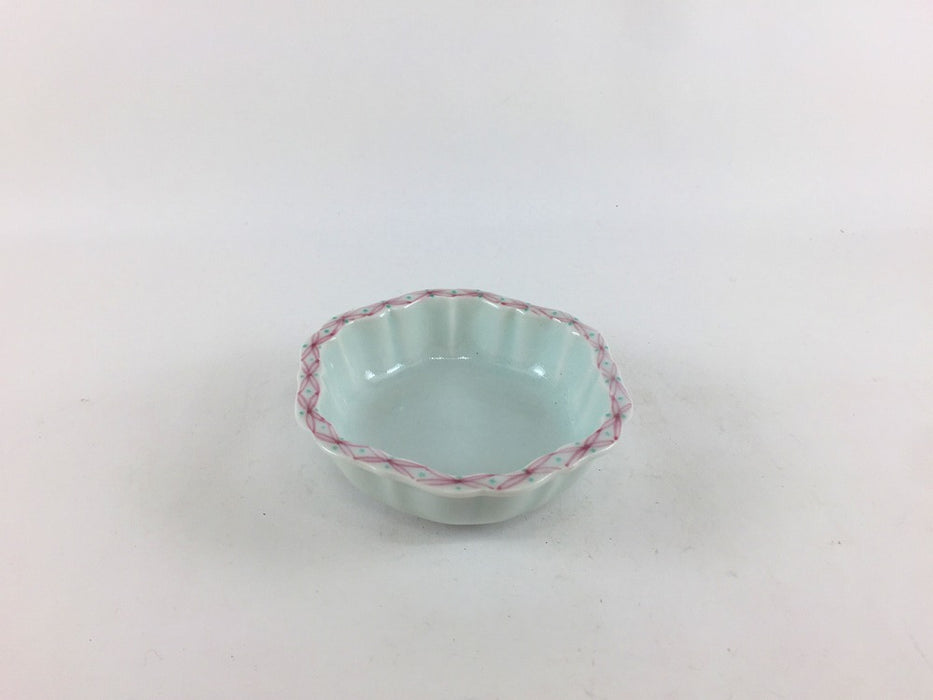 【SALE】釉ﾘ江七宝桔梗渕ツバ付　千代口　8.5cm　有田焼【訳あり】