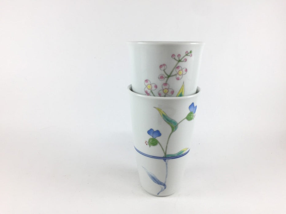 【SALE】絵変わり　ビアグラスペアー　8cm　波佐見焼【訳あり】