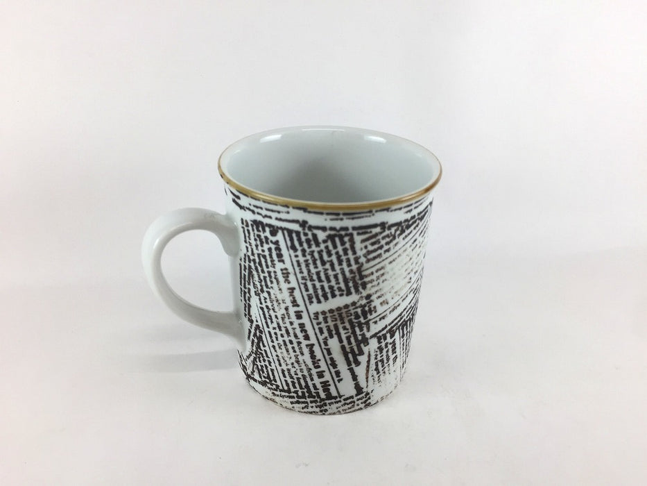 【SALE】360ccマグ　帯ロゴ　(青/白)　波佐見焼【訳あり】