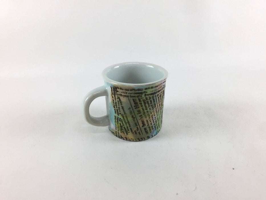 【SALE】90ccデミ　帯ロゴ　(青/赤)　波佐見焼【訳あり】