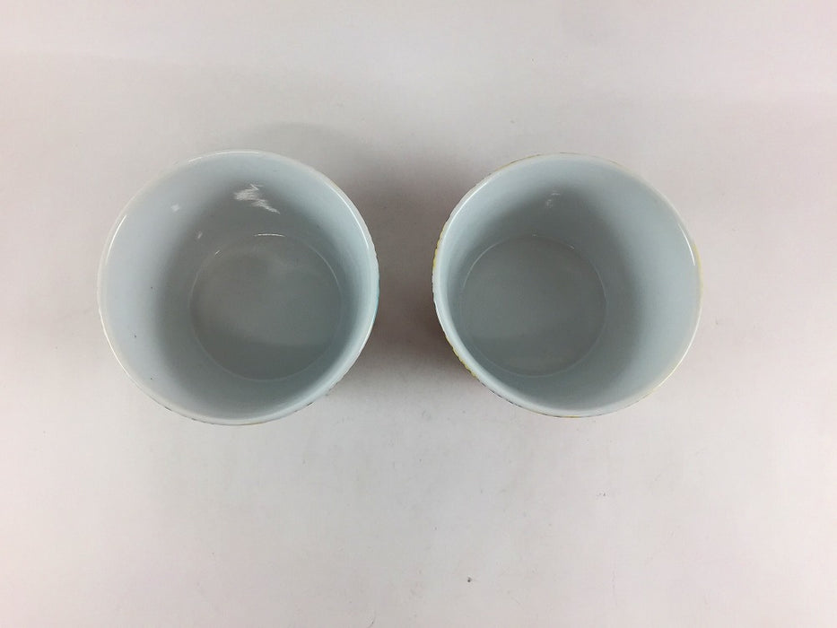【SALE】80Yカップ　帯ロコ　(青/赤)　8cm　波佐見焼【訳あり】
