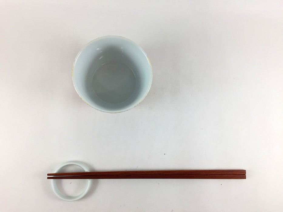 【SALE】80Yカップ　帯ロコ　(青/赤)　8cm　波佐見焼【訳あり】