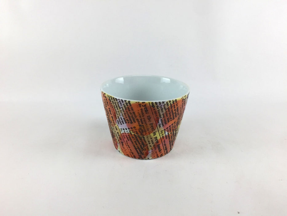 【SALE】80Yカップ　帯ロコ　(青/赤)　8cm　波佐見焼【訳あり】