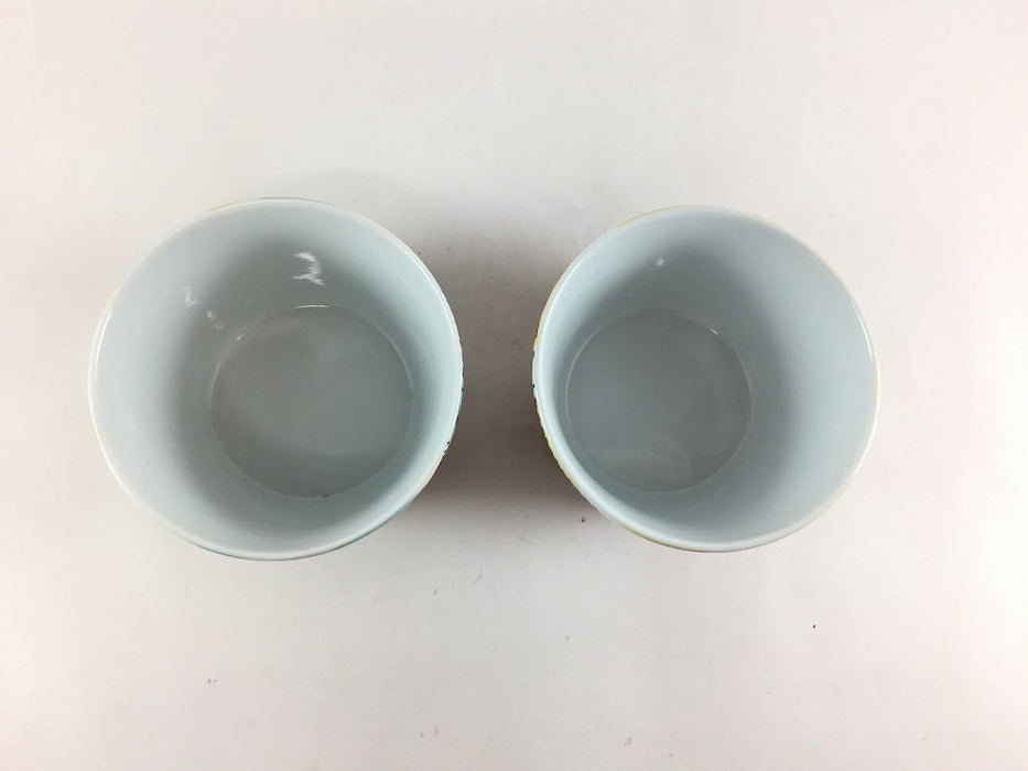 【SALE】90Yカップ　帯ロコ　(青/赤)　9cm　波佐見焼【訳あり】