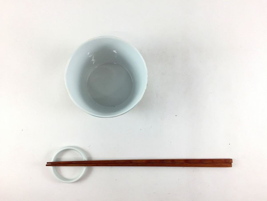 【SALE】90Yカップ　帯ロコ　(青/赤)　9cm　波佐見焼【訳あり】