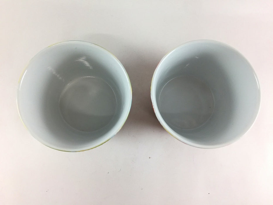 【SALE】95Yカップ　帯ロコ　(青/赤)　10cm　波佐見焼【訳あり】
