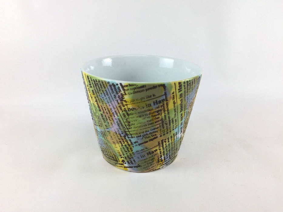 【SALE】95Yカップ　帯ロコ　(青/赤)　10cm　波佐見焼【訳あり】