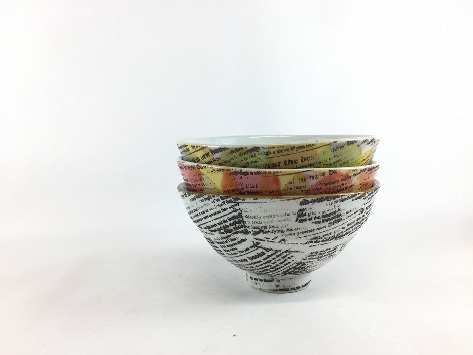 【SALE】115飯碗　帯ロゴ　(青/赤/白)　11.5cm　波佐見焼【訳あり】