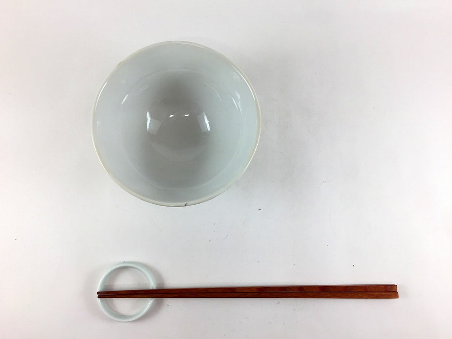 【SALE】115飯碗　帯ロゴ　(青/赤/白)　11.5cm　波佐見焼【訳あり】