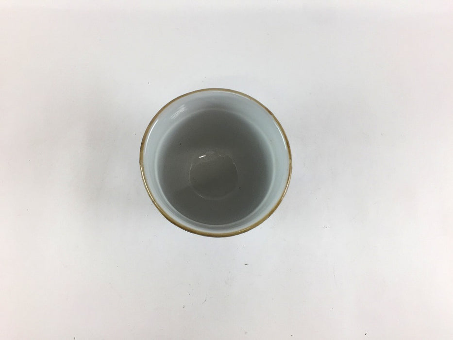 【SALE】75コップ　帯ロゴ　白　8cm　波佐見焼【訳あり】