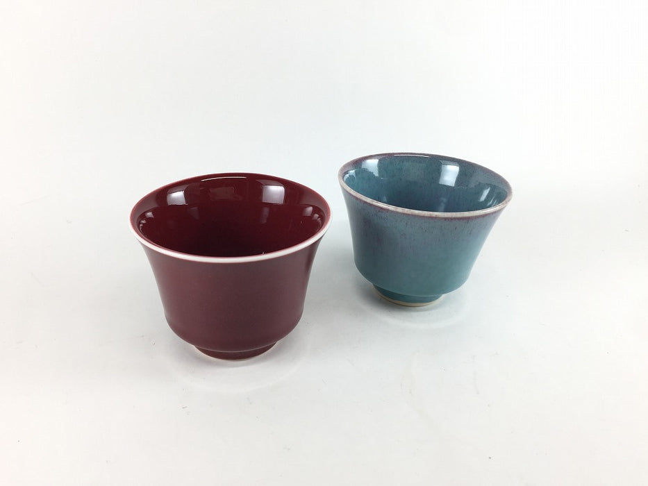 【SALE】反仙茶　(辰砂/碧緑)　150cc　作家副島信幸四郎窯【訳あり】