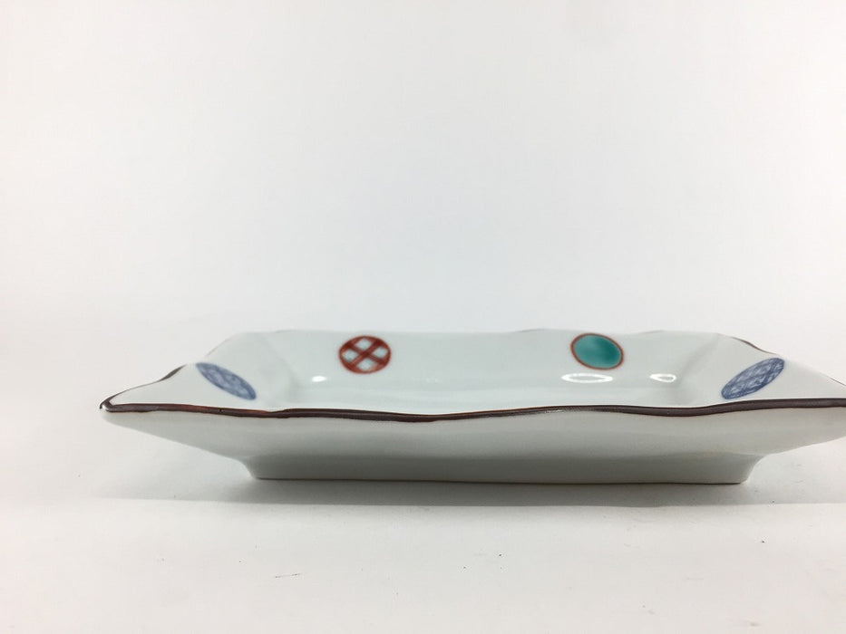 【SALE】175長皿　色丸紋　17.5cm　有田焼【訳あり】