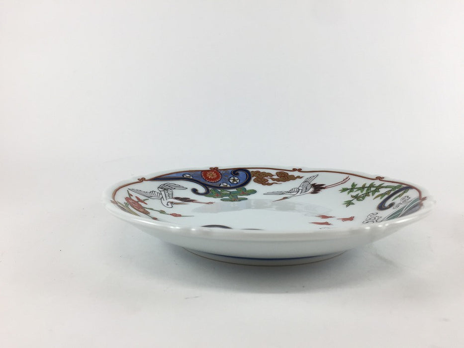【SALE】160結び皿　波菊鶴　16cm　有田焼【訳あり】