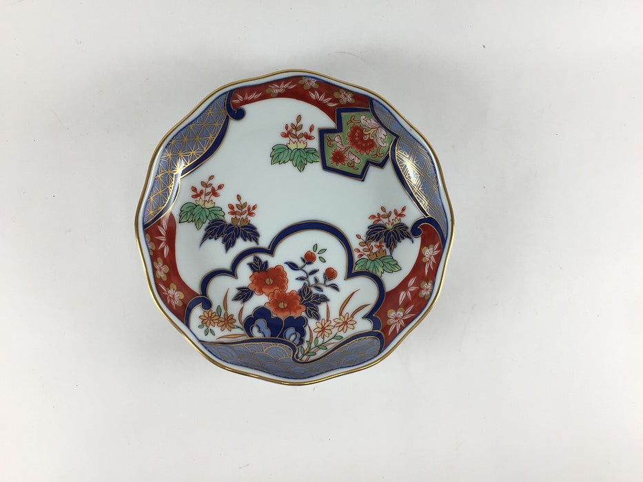 【SALE】135波渕皿　花桐　13.5cm　有田焼【訳あり】