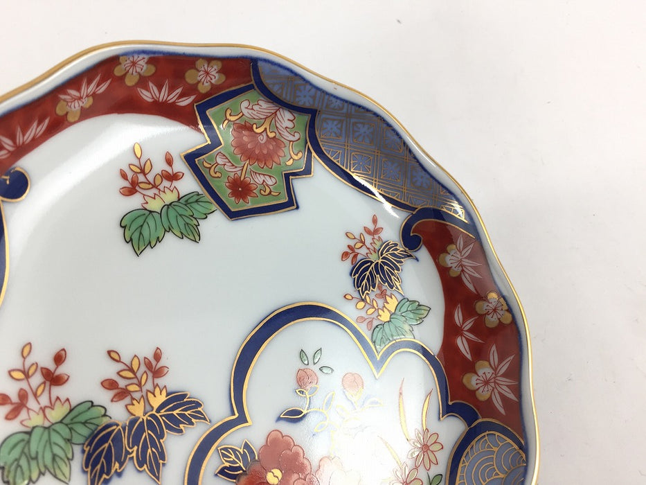 【SALE】135波渕皿　花桐　13.5cm　有田焼【訳あり】