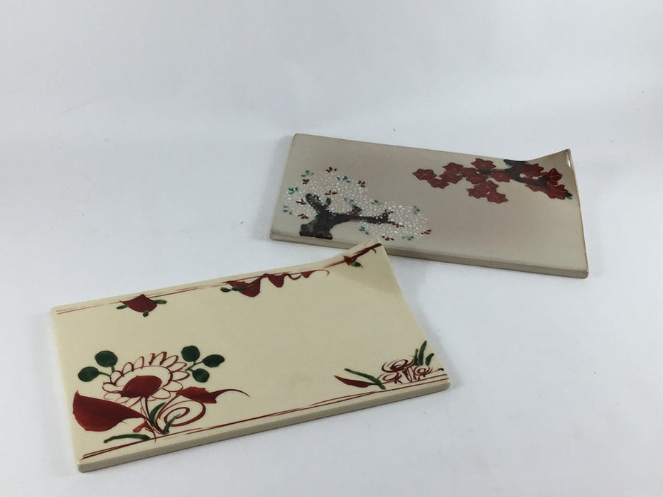 【SALE】185一方折板皿　(乾山写雲錦/古赤絵)　18.5cm　有田焼【訳あり】