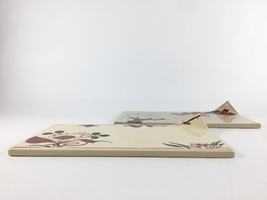 【SALE】185一方折板皿　(乾山写雲錦/古赤絵)　18.5cm　有田焼【訳あり】