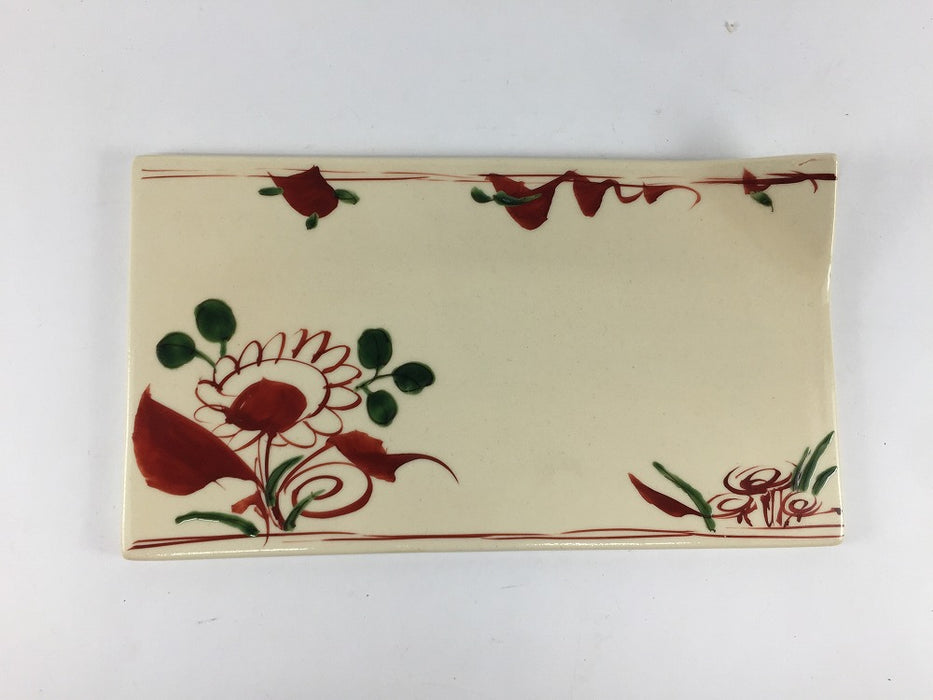 【SALE】185一方折板皿　(乾山写雲錦/古赤絵)　18.5cm　有田焼【訳あり】