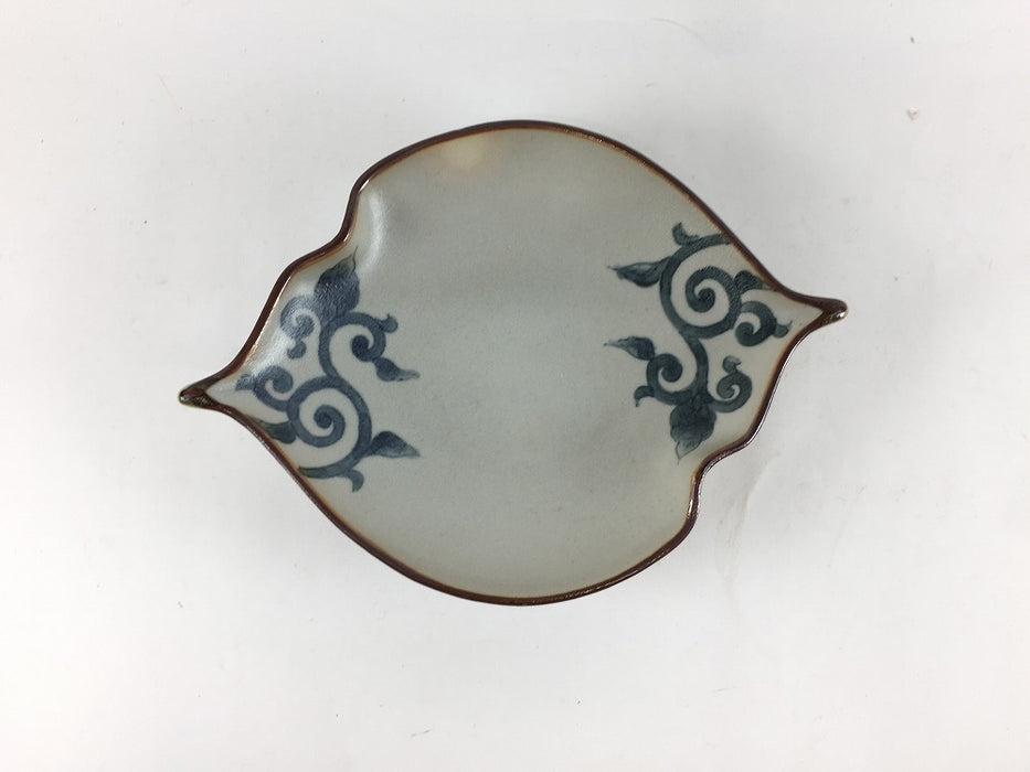 【SALE】160木ﾉ葉先付　古染唐草　16cm　有田焼【訳あり】
