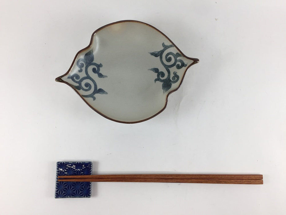 【SALE】160木ﾉ葉先付　古染唐草　16cm　有田焼【訳あり】