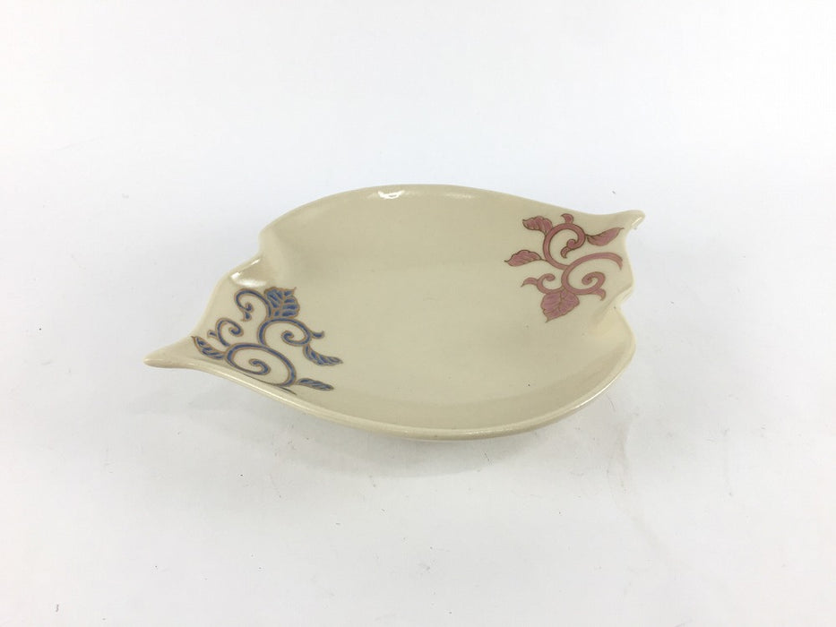 【SALE】160木ﾉ葉先付　粟田赤青唐草　16cm　有田焼【訳あり】